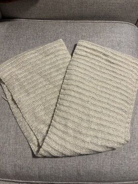 Forever 21 Cream Glitter Knit Infinity Scarf